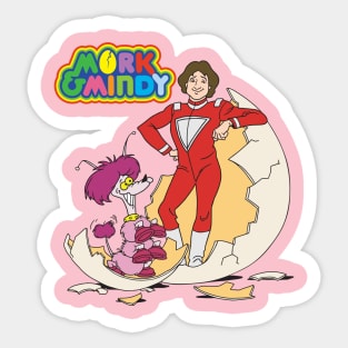 Mork And Mindy Cartoon Sticker